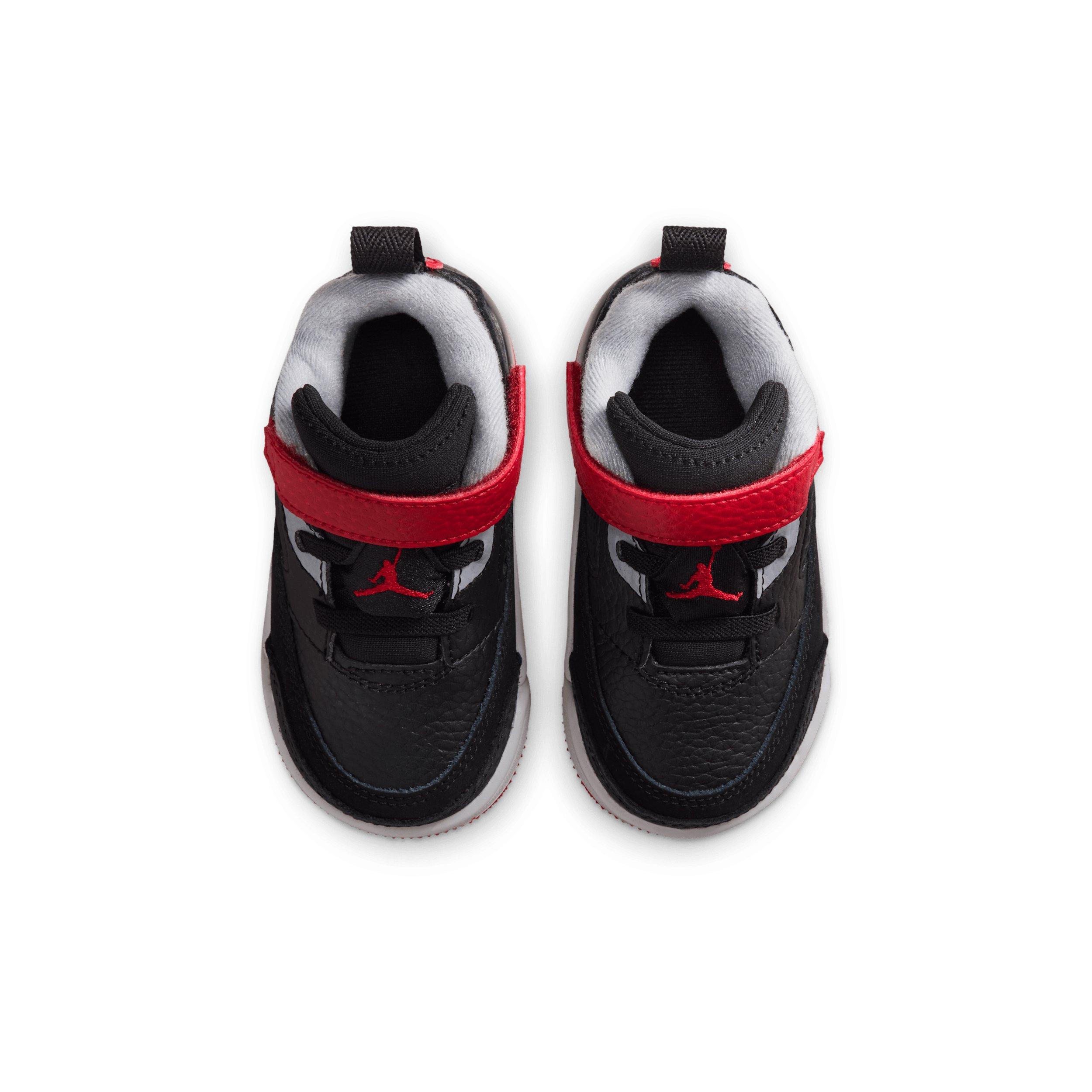 Jordan Spizike Low "Black/Wolf Grey/White/Gym Red" Infant Boys' Shoe - BLACK/GREY/WHITE/RED Thumbnail View 4