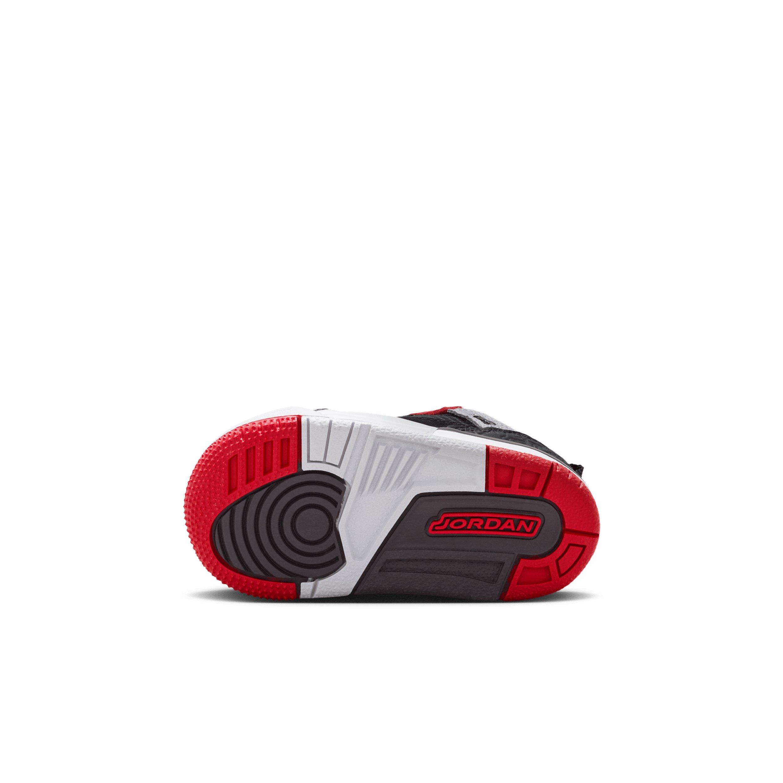 Jordan Spizike Low "Black/Wolf Grey/White/Gym Red" Infant Boys' Shoe - BLACK/GREY/WHITE/RED Thumbnail View 6