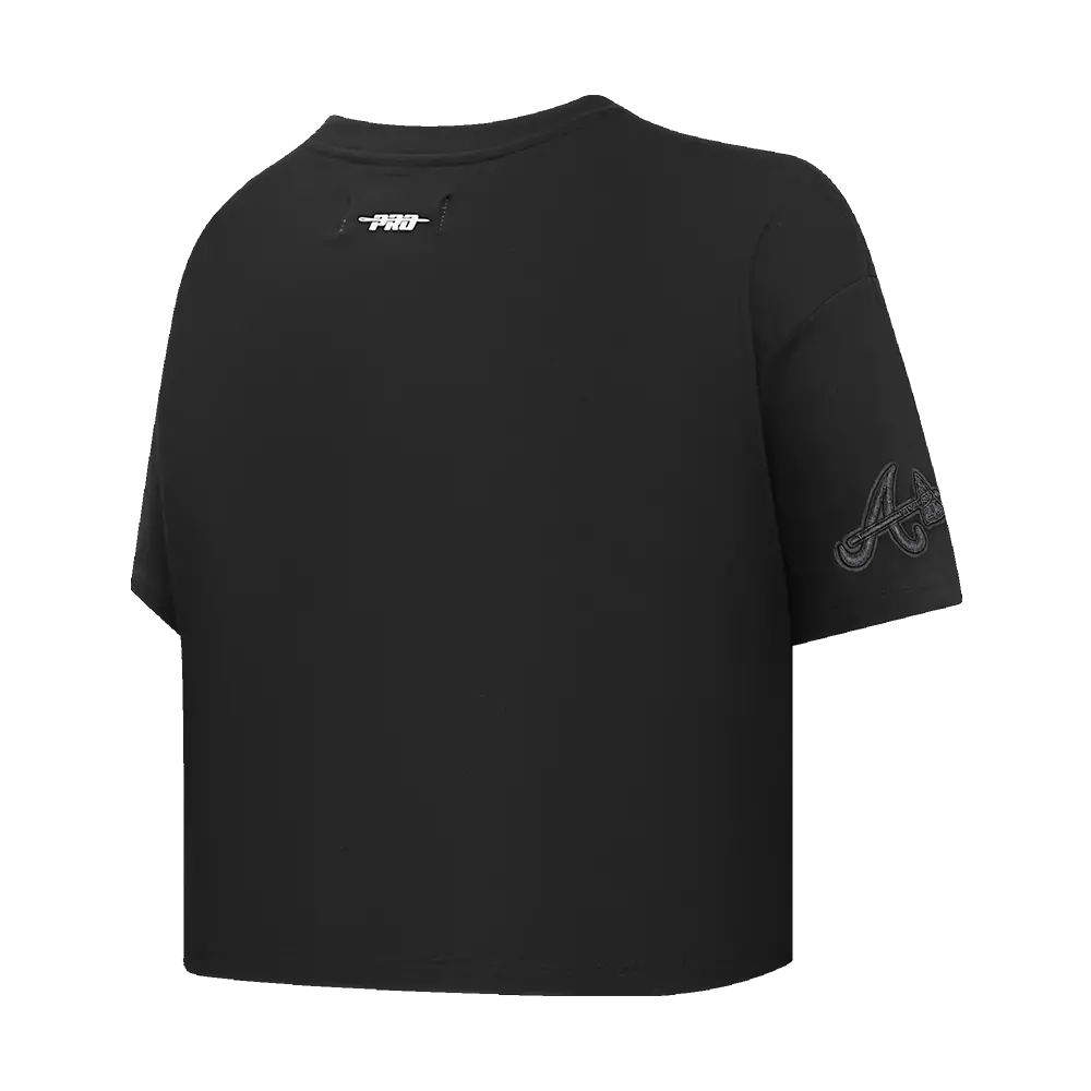 Pro Standard Women's MLB Atlanta Braves Neutral SJ Boxy Top - Black - BLACK