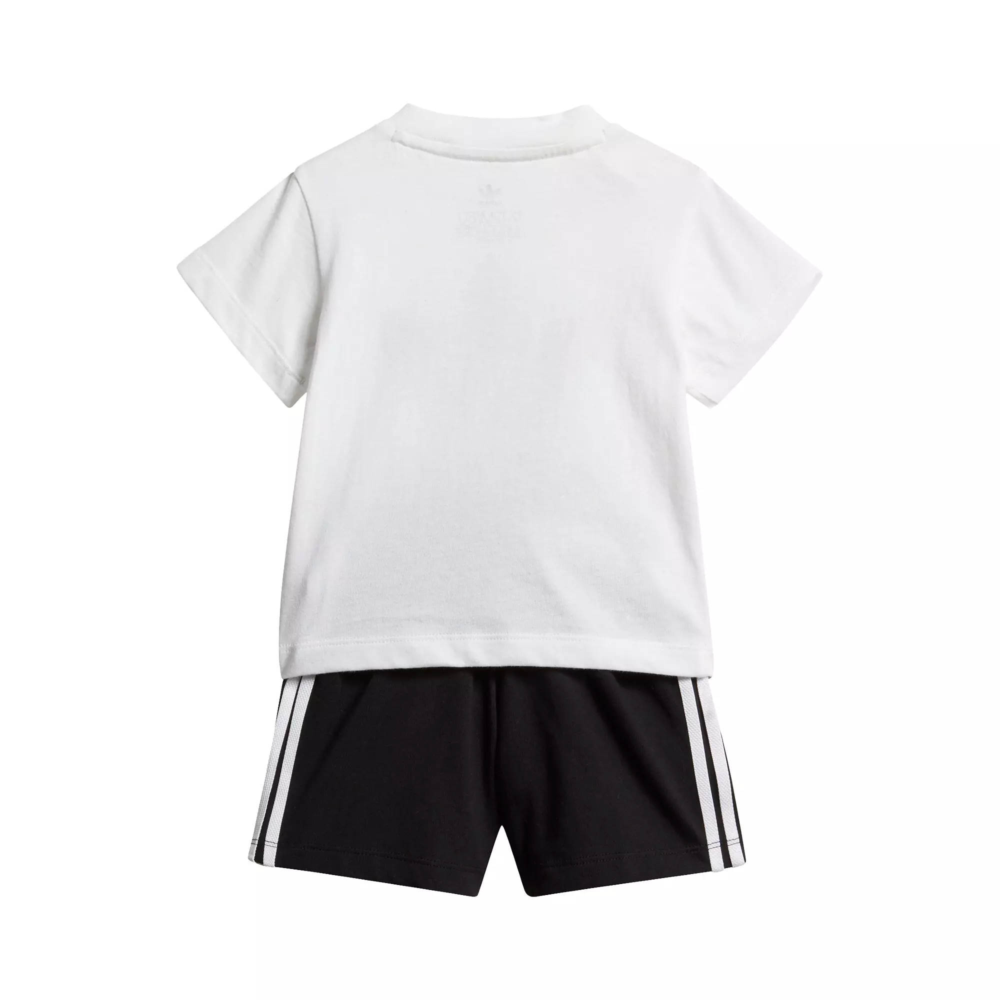 adidas Toddlers' White/Black Trefoil Shorts and T-Shirt Set - WHITE/BLACK