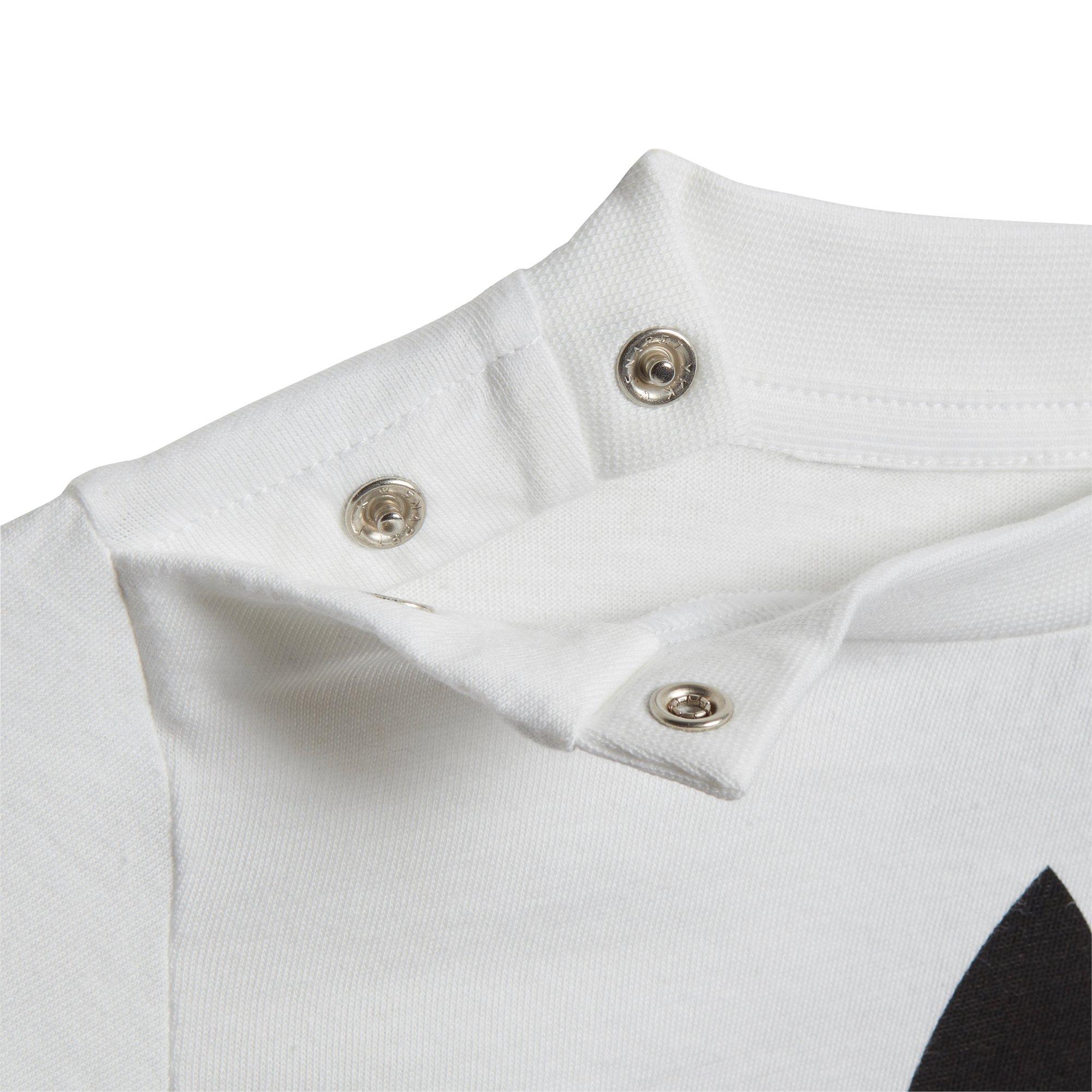 adidas Toddlers' White/Black Trefoil Shorts and T-Shirt Set - WHITE/BLACK Thumbnail View 3