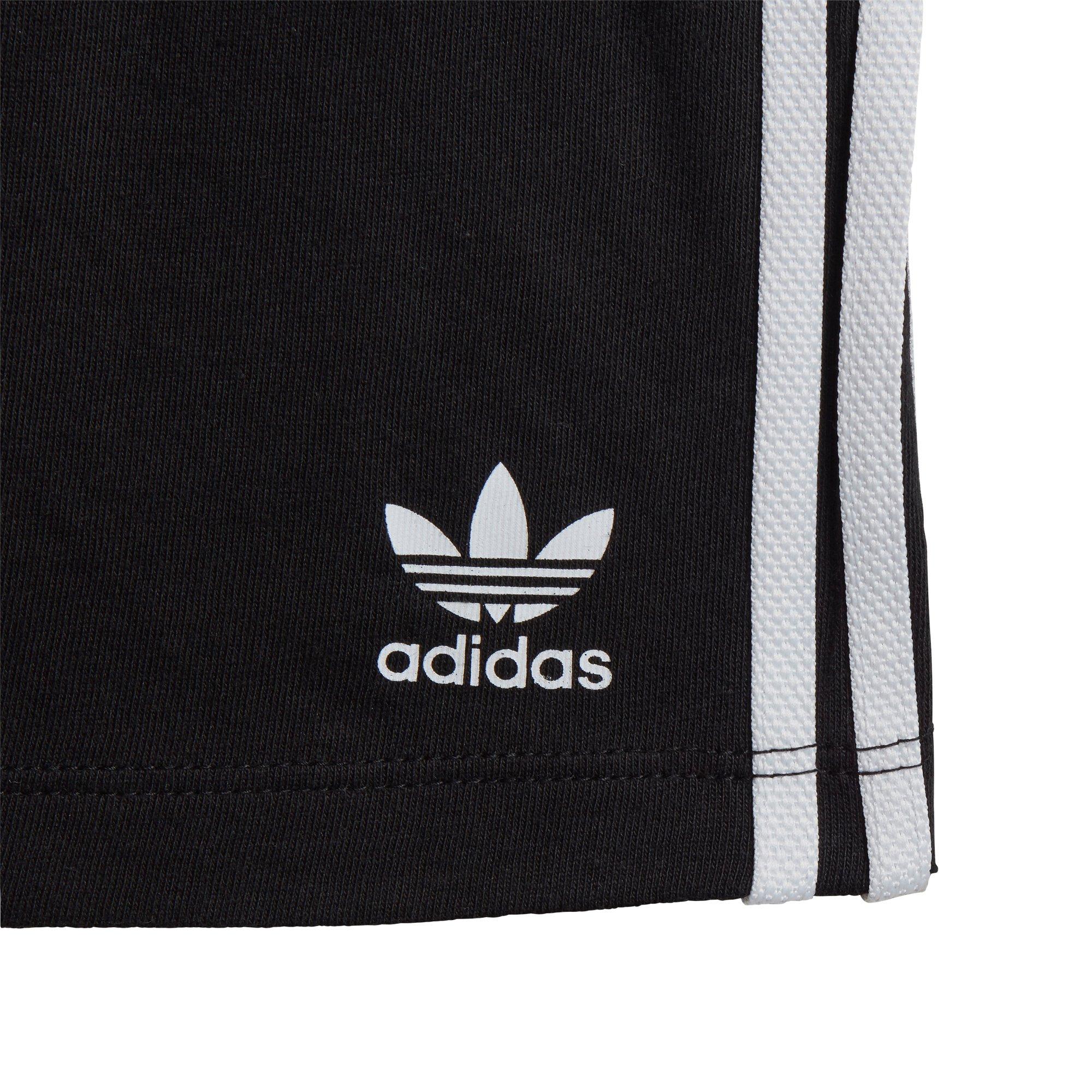 adidas Toddlers' White/Black Trefoil Shorts and T-Shirt Set - WHITE/BLACK Thumbnail View 4
