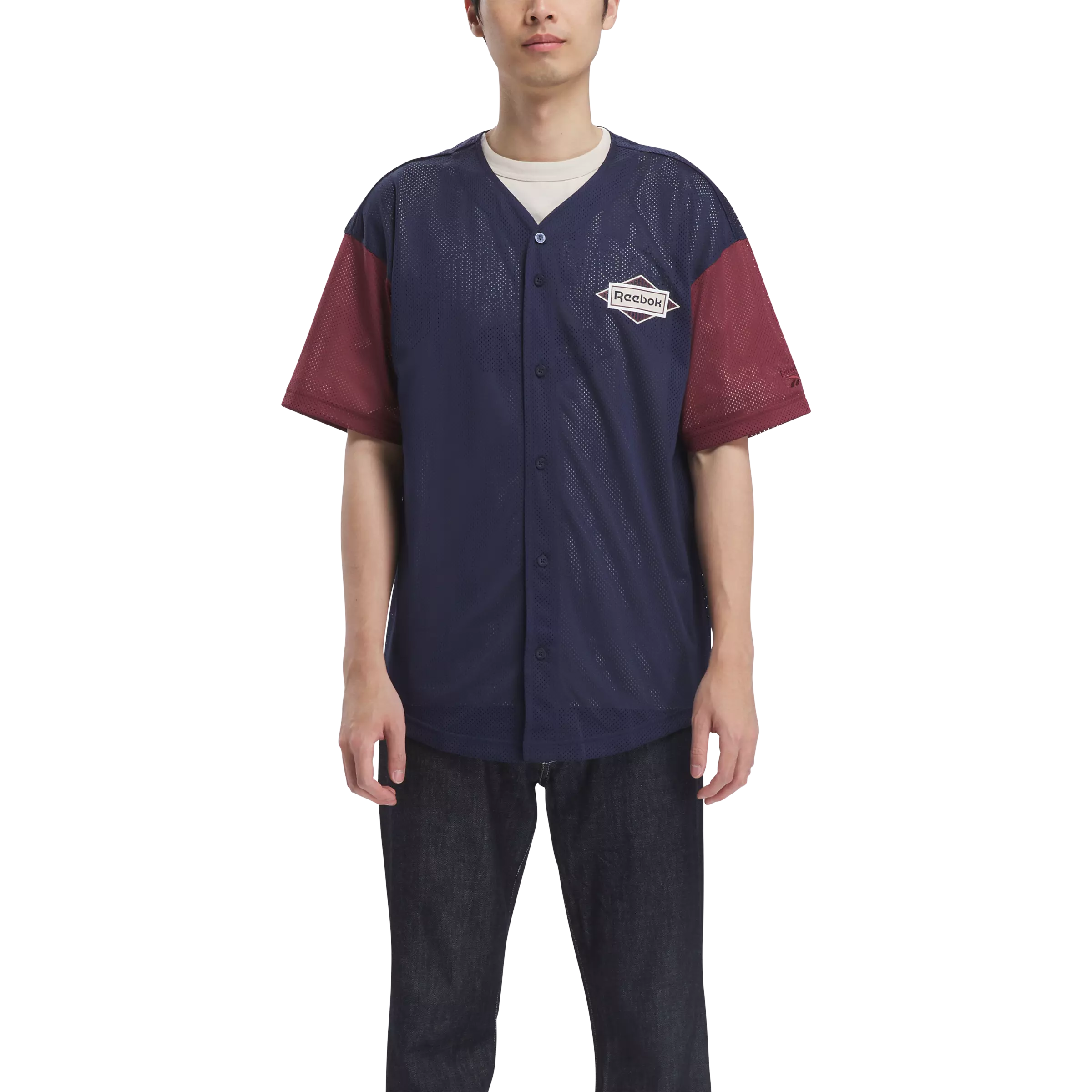 Reebok Men's Classic Sporting Goods Baseball Jersey - Navy - NAVY