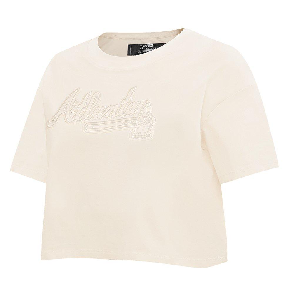 Pro Standard Women's MLB Atlanta Braves Neutral SJ Boxy Top - Cream - CREAM Thumbnail View 3