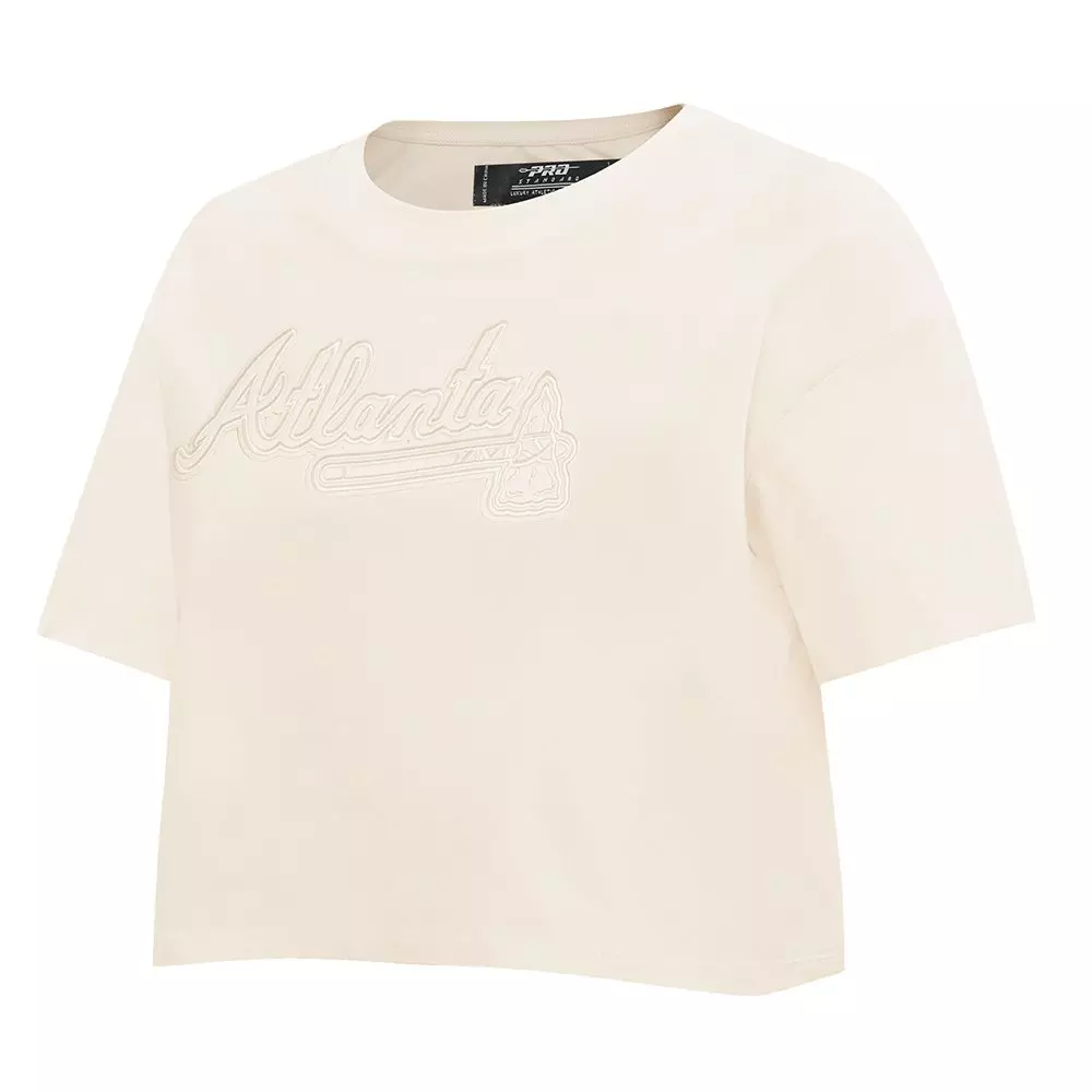 Pro Standard Women's MLB Atlanta Braves Neutral SJ Boxy Top -Cream - CREAM