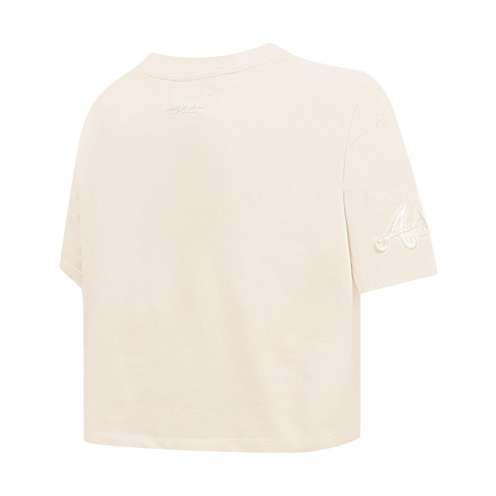 Pro Standard Women's MLB Atlanta Braves Neutral SJ Boxy Top - Cream - CREAM Thumbnail View 4