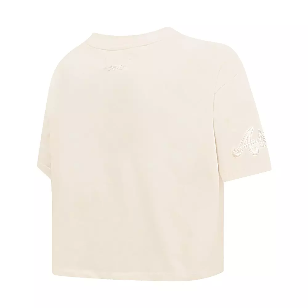 Pro Standard Women's MLB Atlanta Braves Neutral SJ Boxy Top -Cream - CREAM