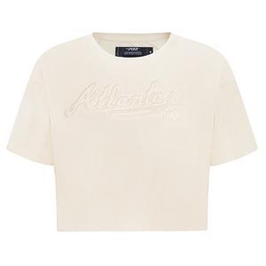 Pro Standard Women's MLB Atlanta Braves Neutral SJ Boxy Top -Cream
