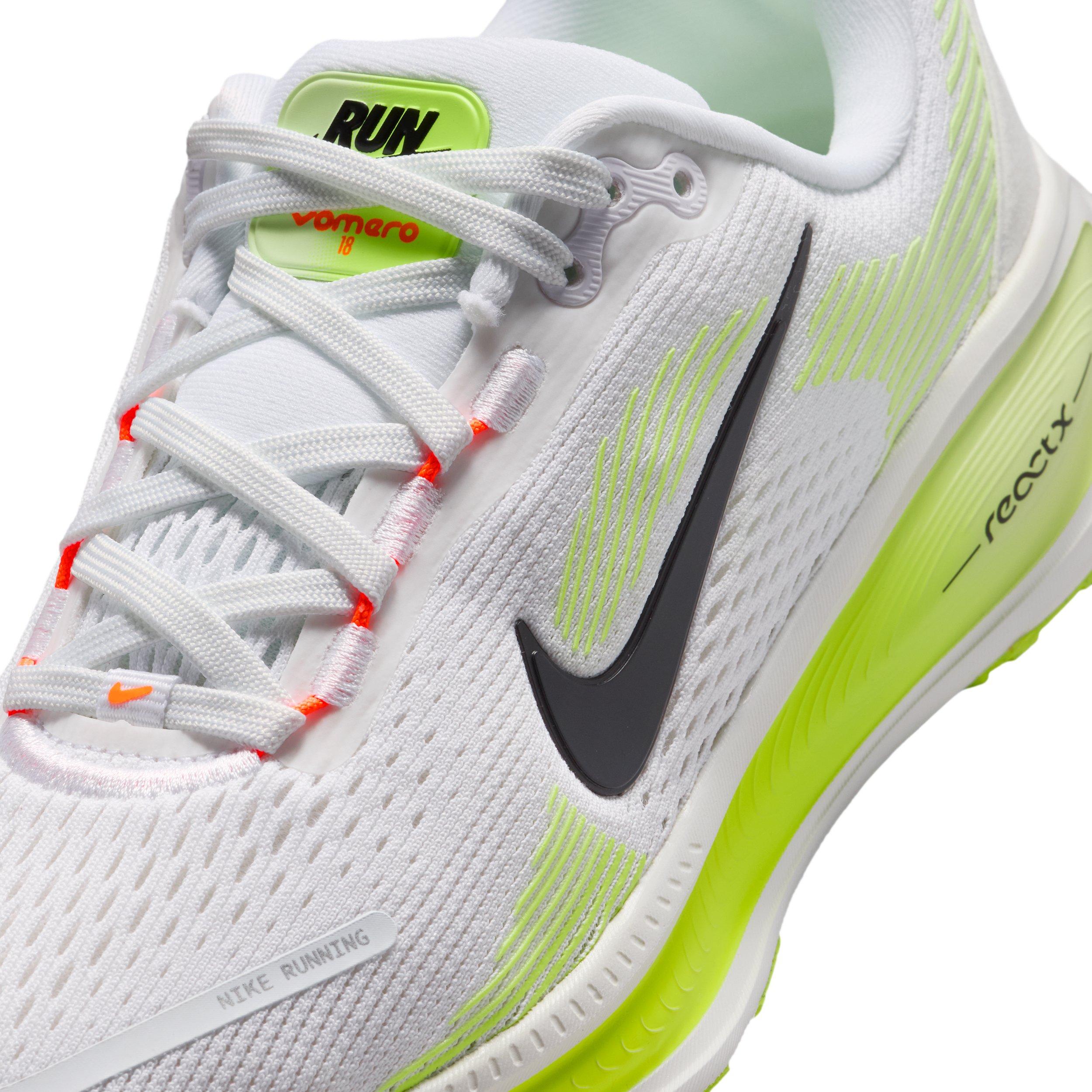 Nike Vomero 18 "White/Volt/Barely Volt/Black" Grade School Boys' Running Shoe - WHITE/VOLT/VOLT/BLACK Thumbnail View 7