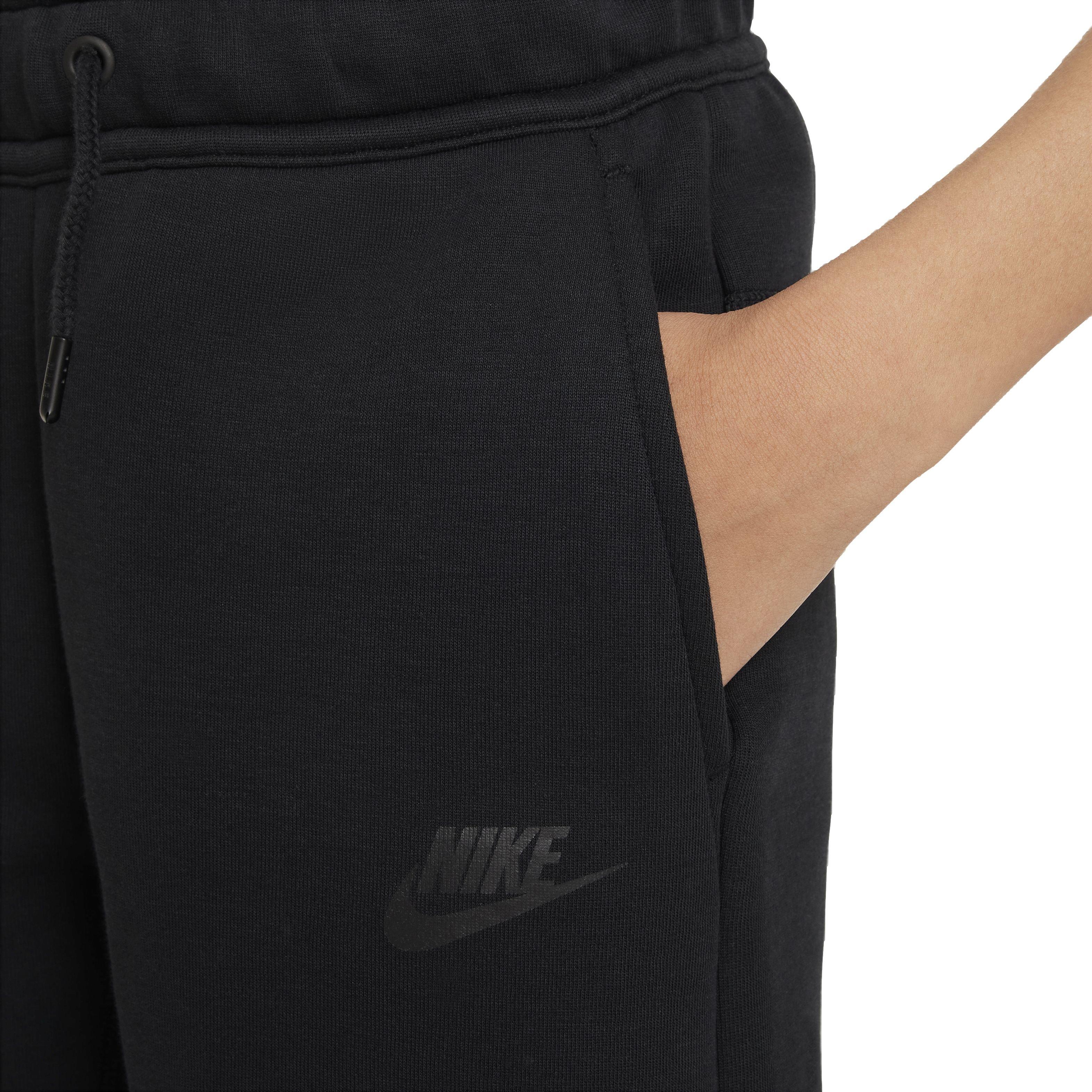 Nike Big Boys' Sportswear Lightweight Tech Fleece Shorts - Black - BLACK Thumbnail View 3