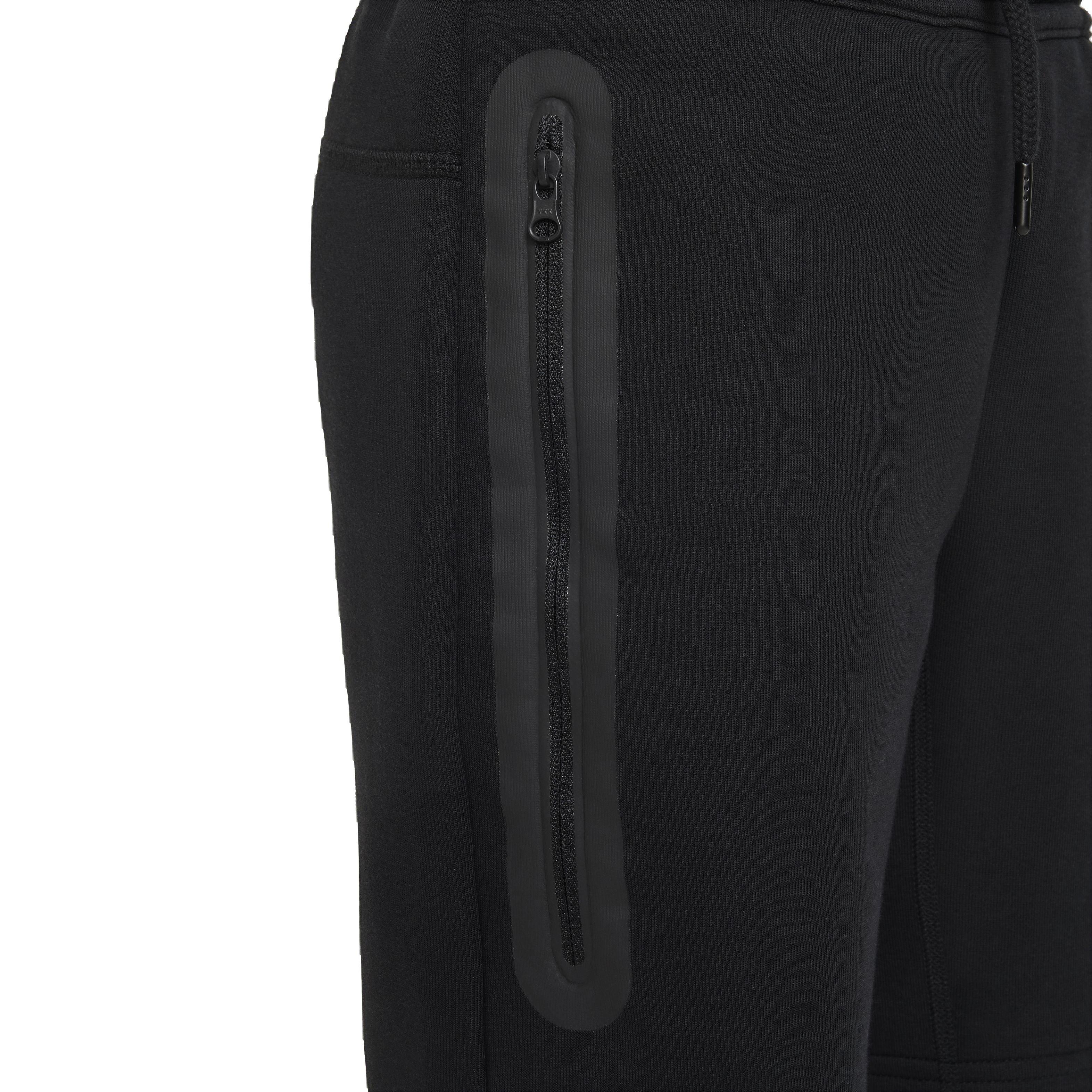 Nike Big Boys' Sportswear Lightweight Tech Fleece Shorts - Black - BLACK Thumbnail View 4