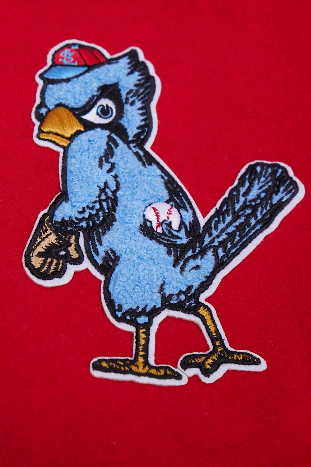 Pro Standard Men's MLB St. Louis Cardinals Retro Classic Rib Wool Varsity Jacket -Red - RED Thumbnail View 6