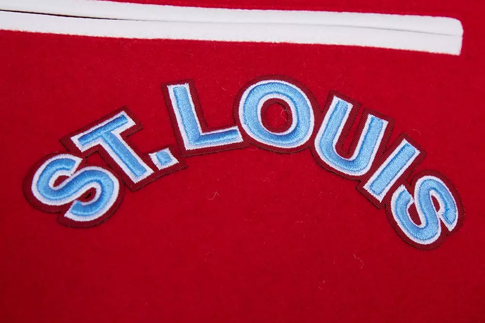 Pro Standard Men's MLB St. Louis Cardinals Retro Classic Rib Wool Varsity Jacket - Red - RED