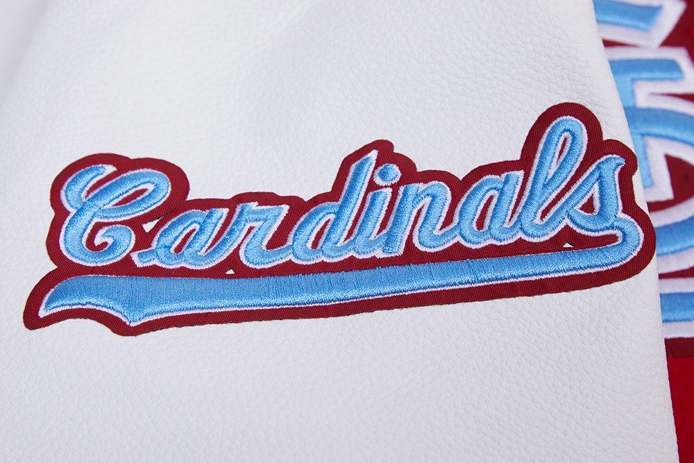 Pro Standard Men's MLB St. Louis Cardinals Retro Classic Rib Wool Varsity Jacket -Red - RED Thumbnail View 8