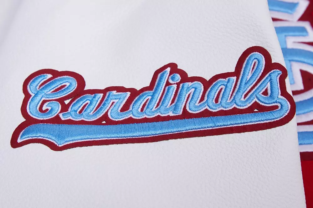 Pro Standard Men's MLB St. Louis Cardinals Retro Classic Rib Wool Varsity Jacket -Red - RED