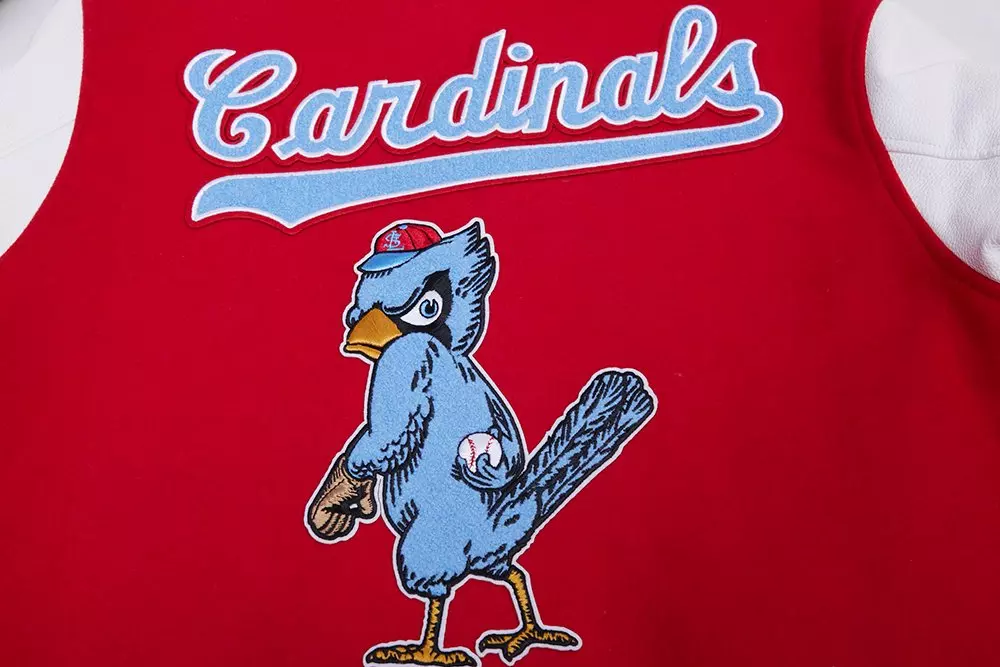 Pro Standard Men's MLB St. Louis Cardinals Retro Classic Rib Wool Varsity Jacket - Red - RED