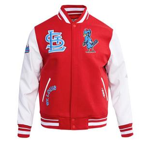 Pro Standard Men's MLB St. Louis Cardinals Retro Classic Rib Wool Varsity Jacket -Red