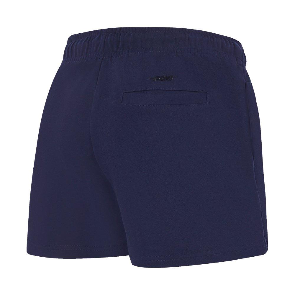 Pro Standard Women's MLB Atlanta Braves Classic Fleece Shorts - Navy - NAVY Thumbnail View 4