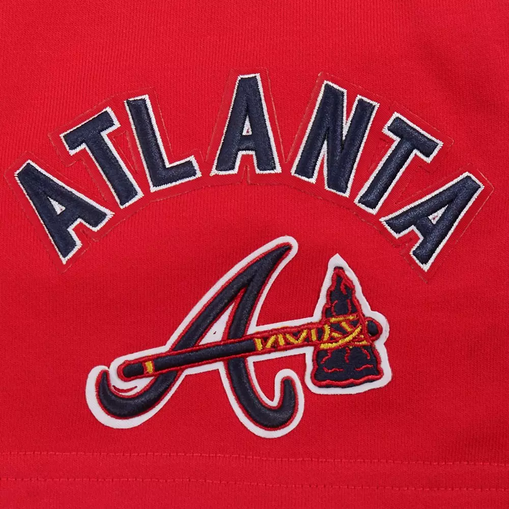 Pro Standard Women's MLB Atlanta Braves Classic Fleece Shorts - Red - RED