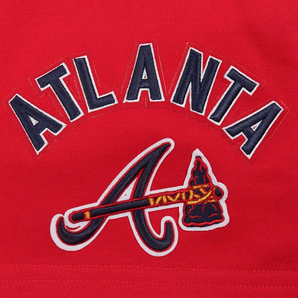 Pro Standard Women's MLB Atlanta Braves Classic Fleece Shorts -Red - RED Thumbnail View 5