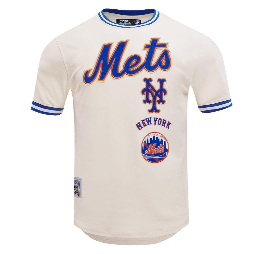 Pro Standard Men's MLB New York Mets Retro Classic Double Knit Tee - Eggshell/Royal Blue - EGGSHELL/ROYAL BLUE Thumbnail View 1