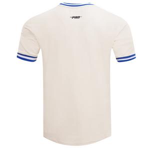 Pro Standard Men's MLB New York Mets Retro Classic Double Knit Tee -Eggshell/Royal Blue