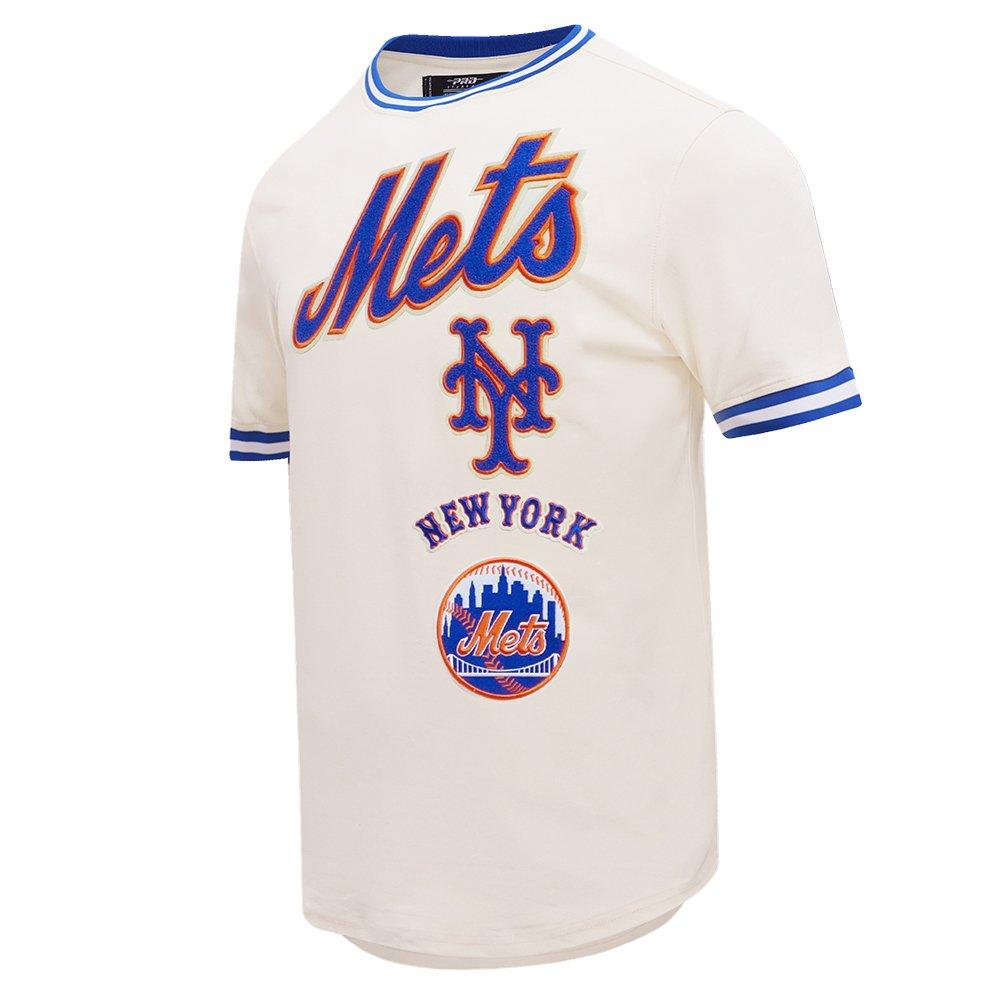 Pro Standard Men's MLB New York Mets Retro Classic Double Knit Tee - Eggshell/Royal Blue - EGGSHELL/ROYAL BLUE Thumbnail View 3
