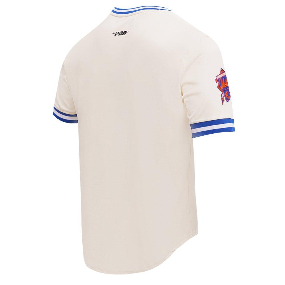 Pro Standard Men's MLB New York Mets Retro Classic Double Knit Tee - Eggshell/Royal Blue - EGGSHELL/ROYAL BLUE Thumbnail View 4