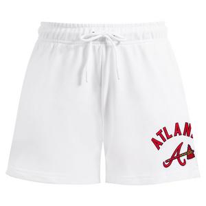 Pro Standard Women's MLB Atlanta Braves Classic Fleece Shorts -White