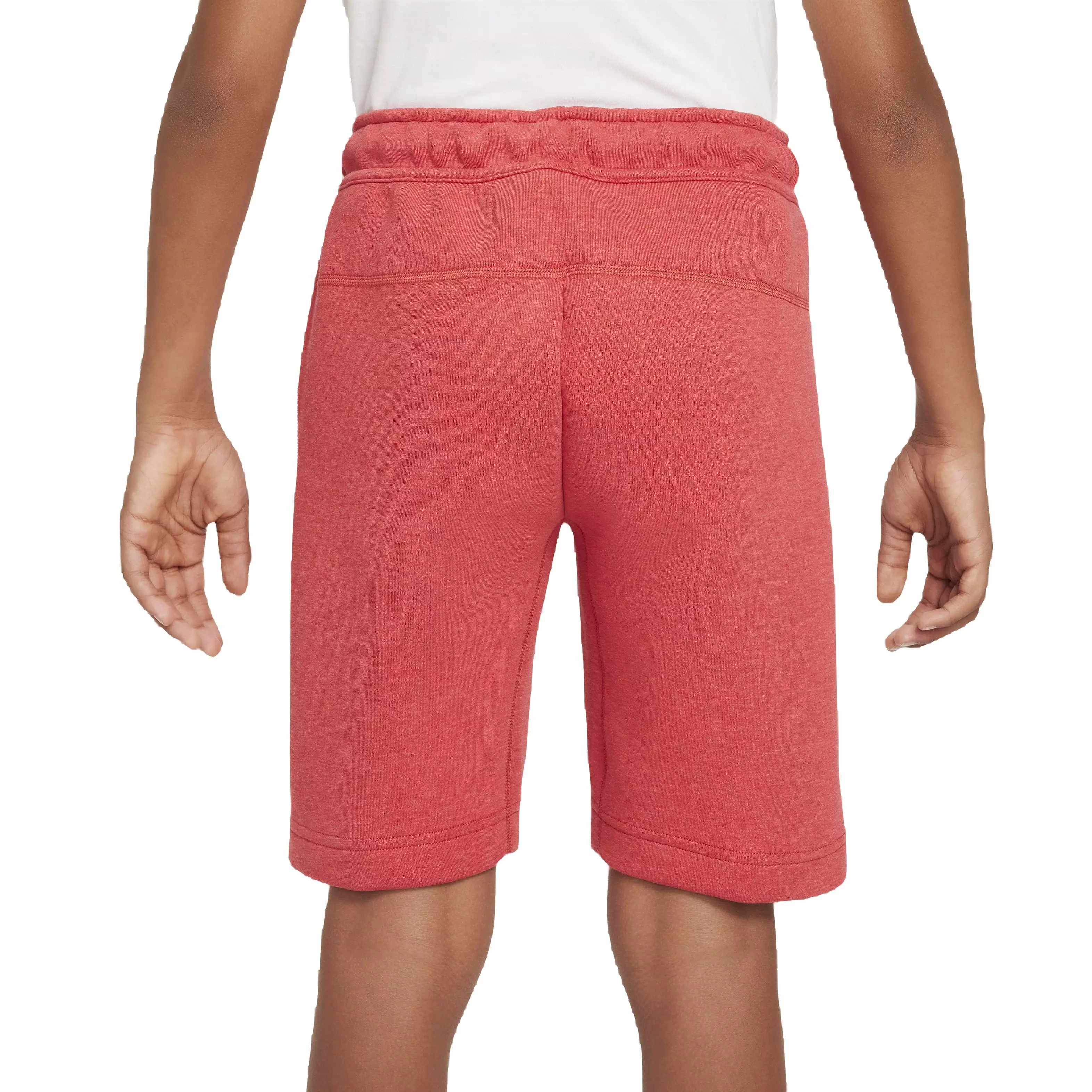 Nike Big Boys' Sportswear Tech Fleece Shorts - Red - RED