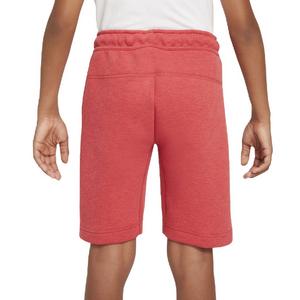 Nike Big Boys' Sportswear Tech Fleece Shorts - Red