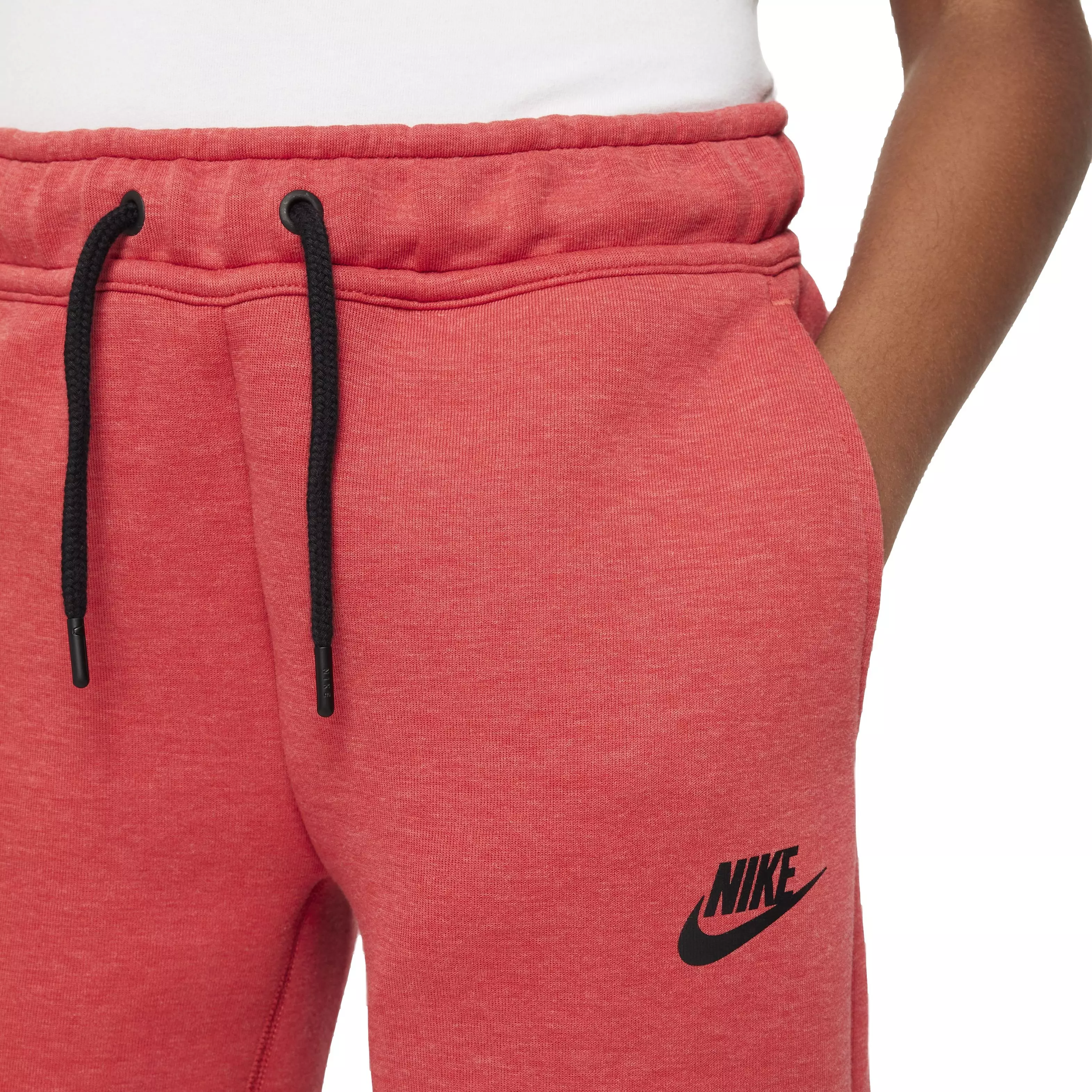 Nike Big Boys' Sportswear Tech Fleece Shorts - Red - RED