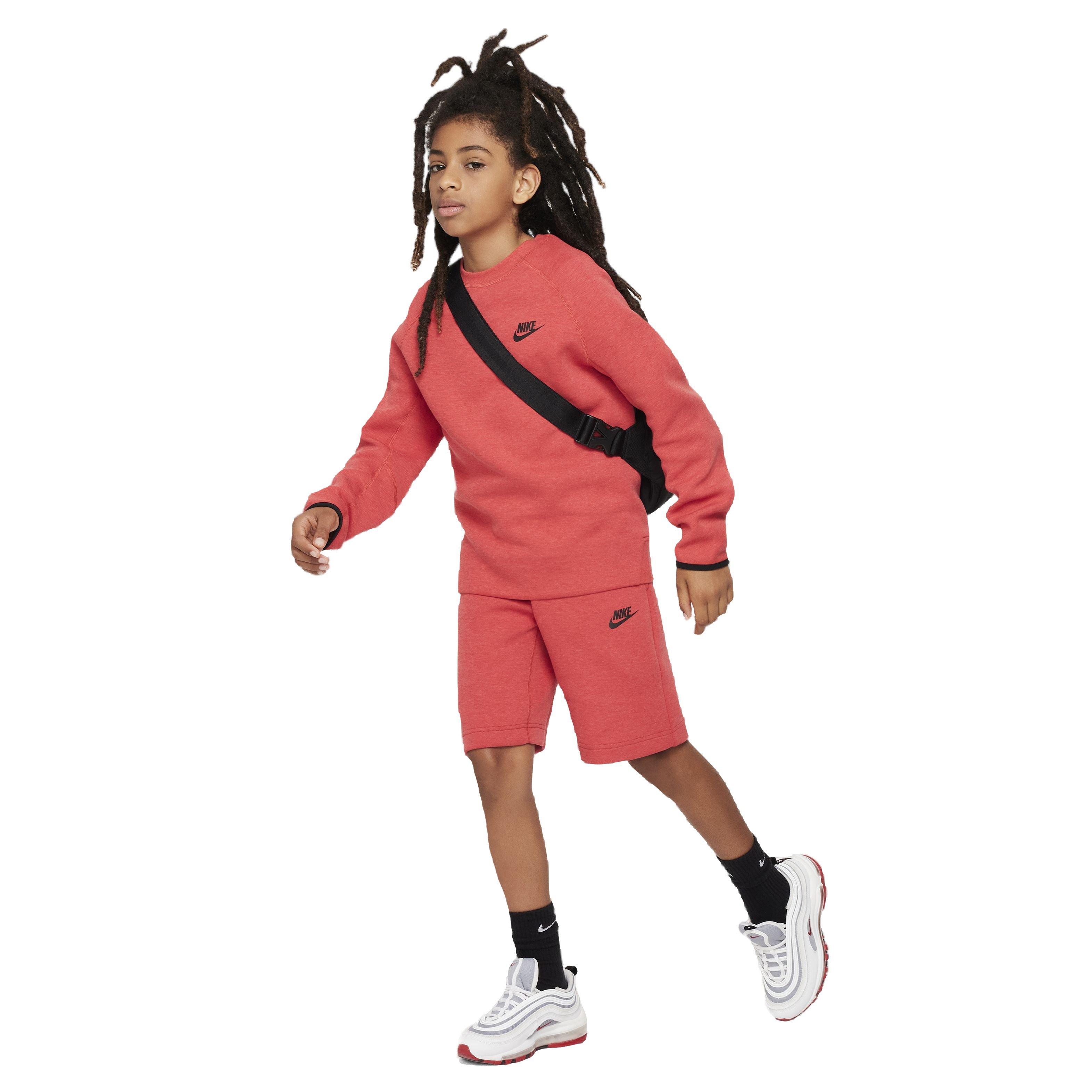 Nike Sportswear Tech Fleece Big Boys' Red Shorts
