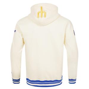 Pro Standard Men's MLB Seattle Mariners Retro Classic Fleece Pullover Hoodie -Eggshell/Royal