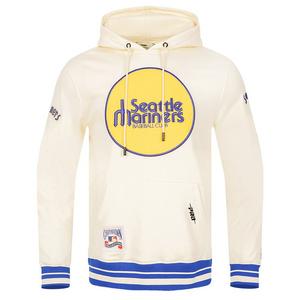 Pro Standard Men's MLB Seattle Mariners Retro Classic Fleece Pullover Hoodie -Eggshell/Royal
