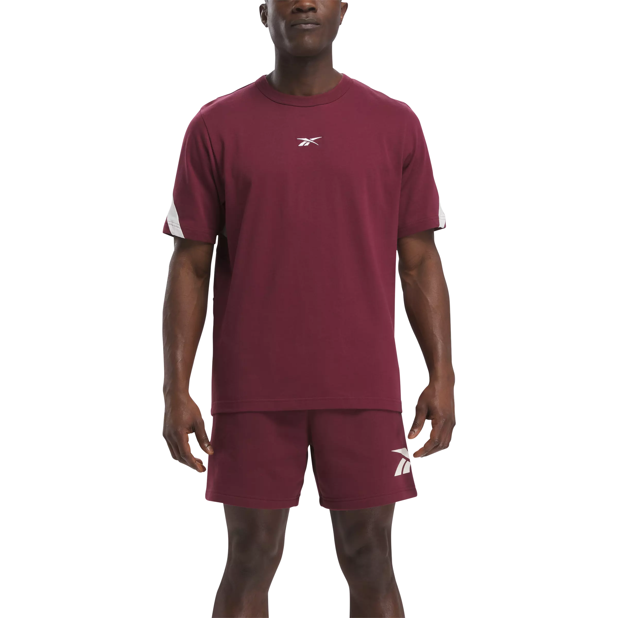 Reebok Men's Vector Logo T-Shirt - Maroon - MAROON