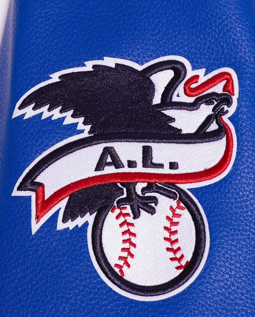 Pro Standard Men's MLB Seattle Mariners Retro Classic Rib Wool Varsity Jacket -Eggshell/Royal - EGGSHELL/ROYAL BLUE Thumbnail View 8