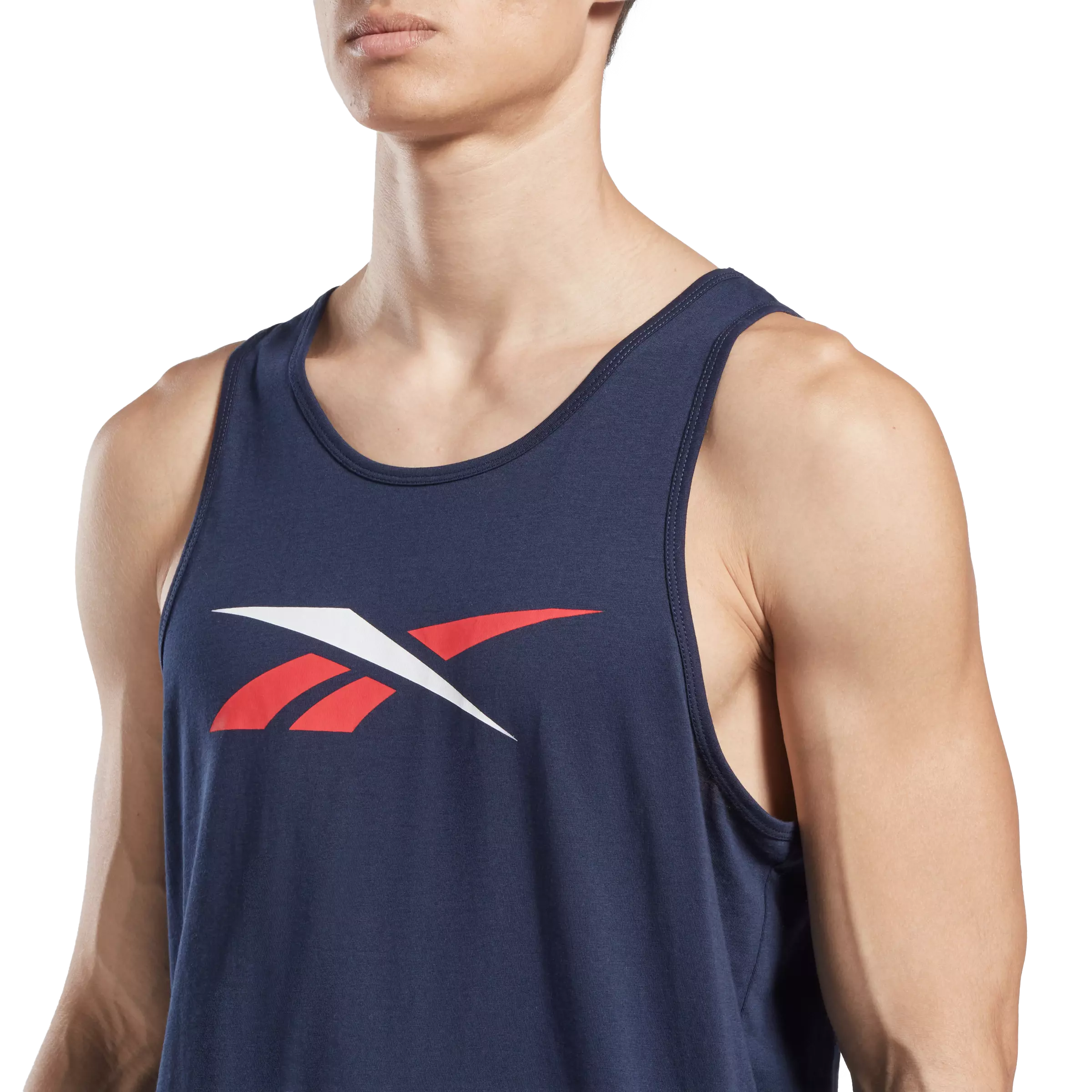 Reebok Men's Vector Logo Tank - Navy - NAVY