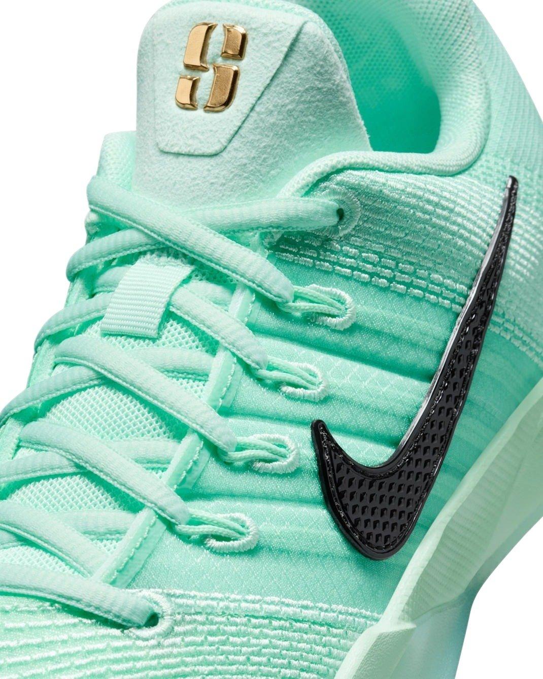 Nike Sabrina 3 "Warning Label" "Mint Foam/Metallic Gold/Black" Grade School Kids' Basketball Shoe - MINT FOAM/METALLIC GOLD/BLACK Thumbnail View 6