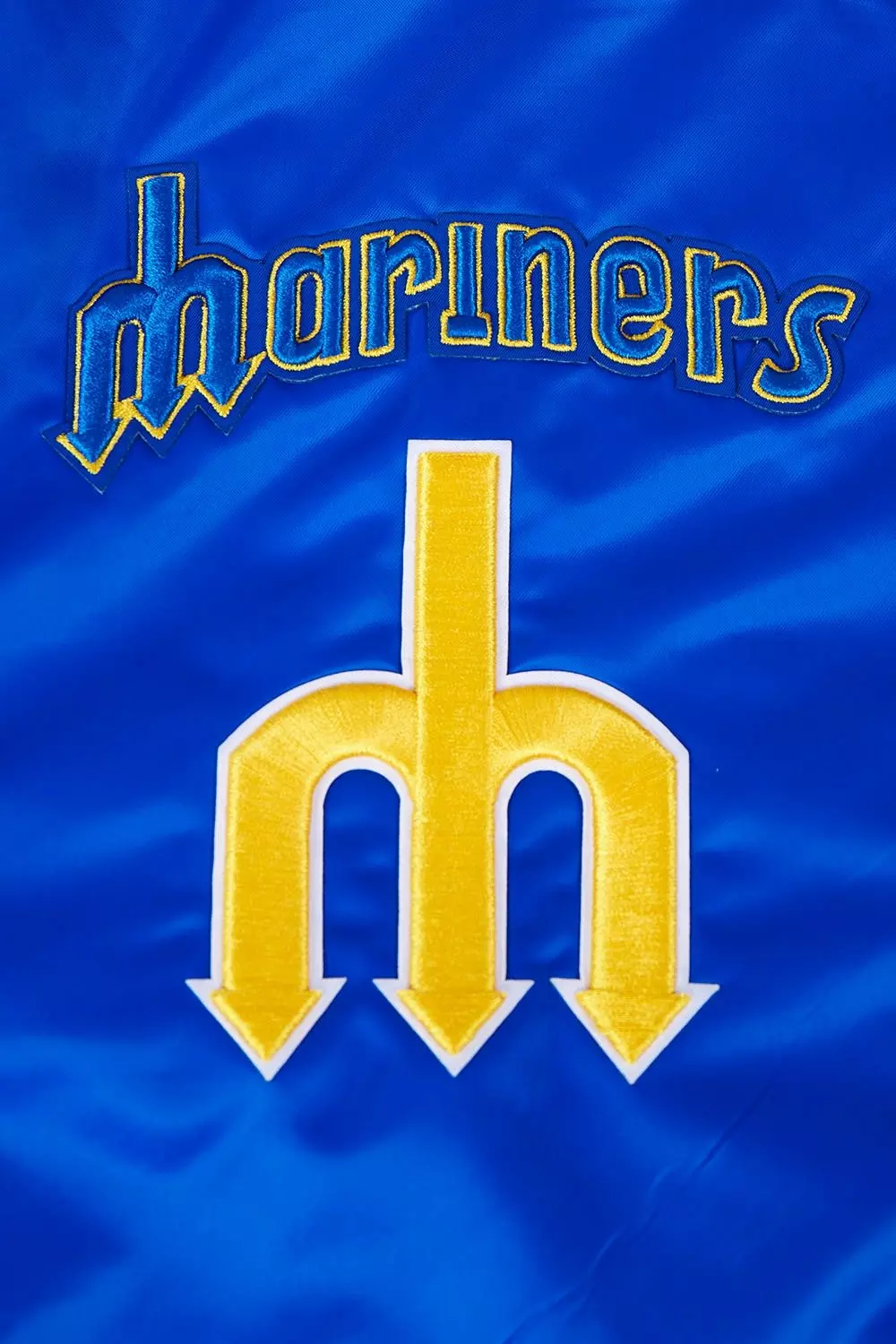 Pro Standard Men's MLB Seattle Mariners Retro Classic Rib Satin Jacket -Royal - ROYAL