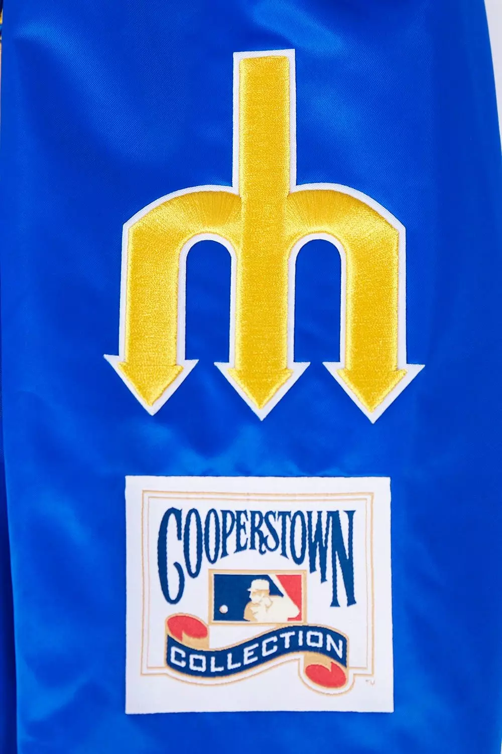 Pro Standard Men's MLB Seattle Mariners Retro Classic Rib Satin Jacket - Royal - ROYAL