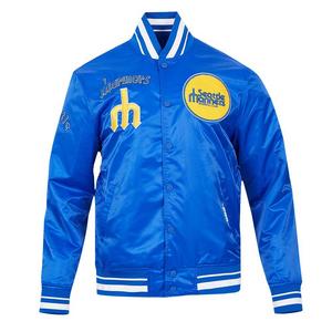 Pro Standard Men's MLB Seattle Mariners Retro Classic Rib Satin Jacket -Royal
