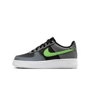 Nike Air Force 1 "Black/Smoke Grey/White/Lime Blast" Grade School Boys' Shoe