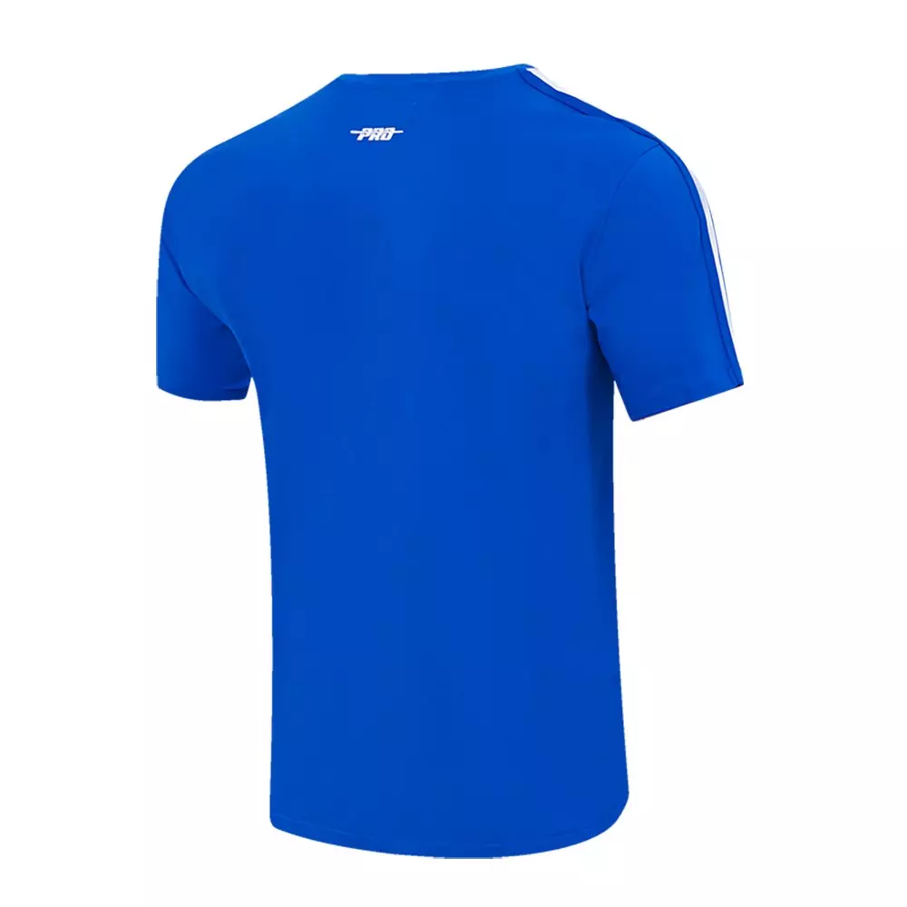 Pro Standard Men's MLB Atlanta Braves Retro Classic Single Jersey Striped Tee - Royal/Red - ROYAL/RED