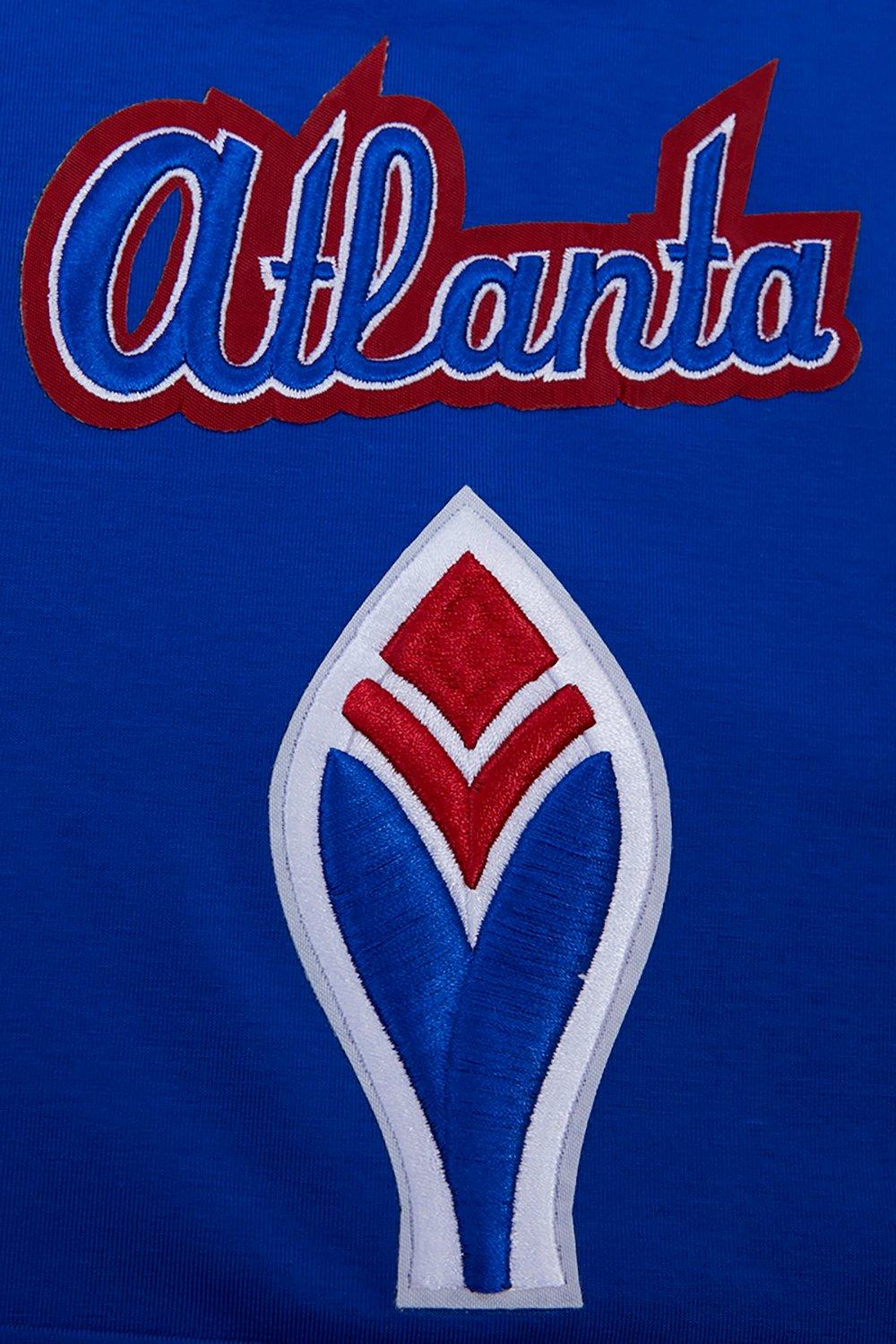 Pro Standard Men's MLB Atlanta Braves Retro Classic Single Jersey Striped Tee -Royal/Red - ROYAL/RED Thumbnail View 6