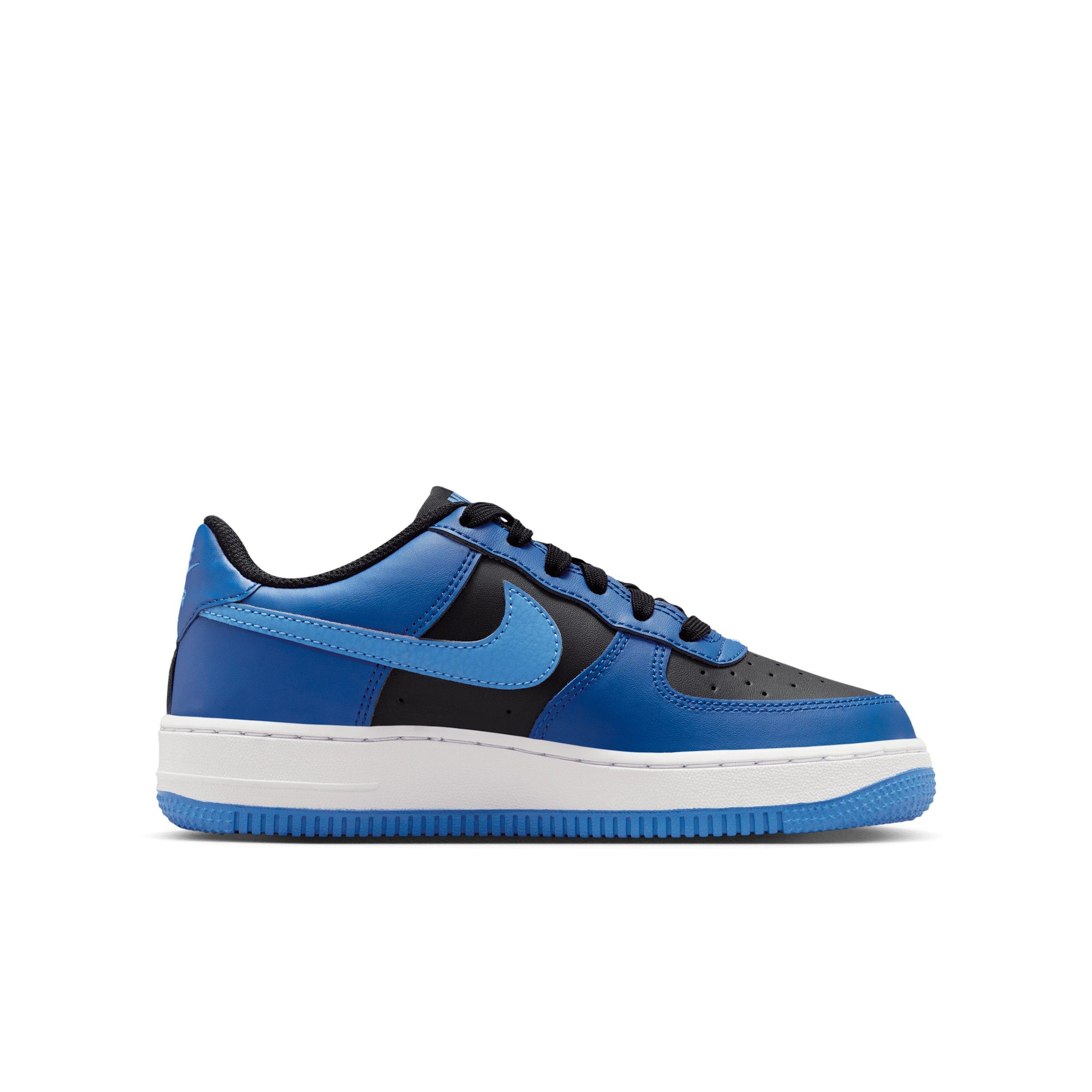 Nike Air Force 1 "Black/Court Blue/White/Dutch Blue" Grade School Boys' Shoe - BLACK/BLUE/WHITE/BLUE Thumbnail View 1