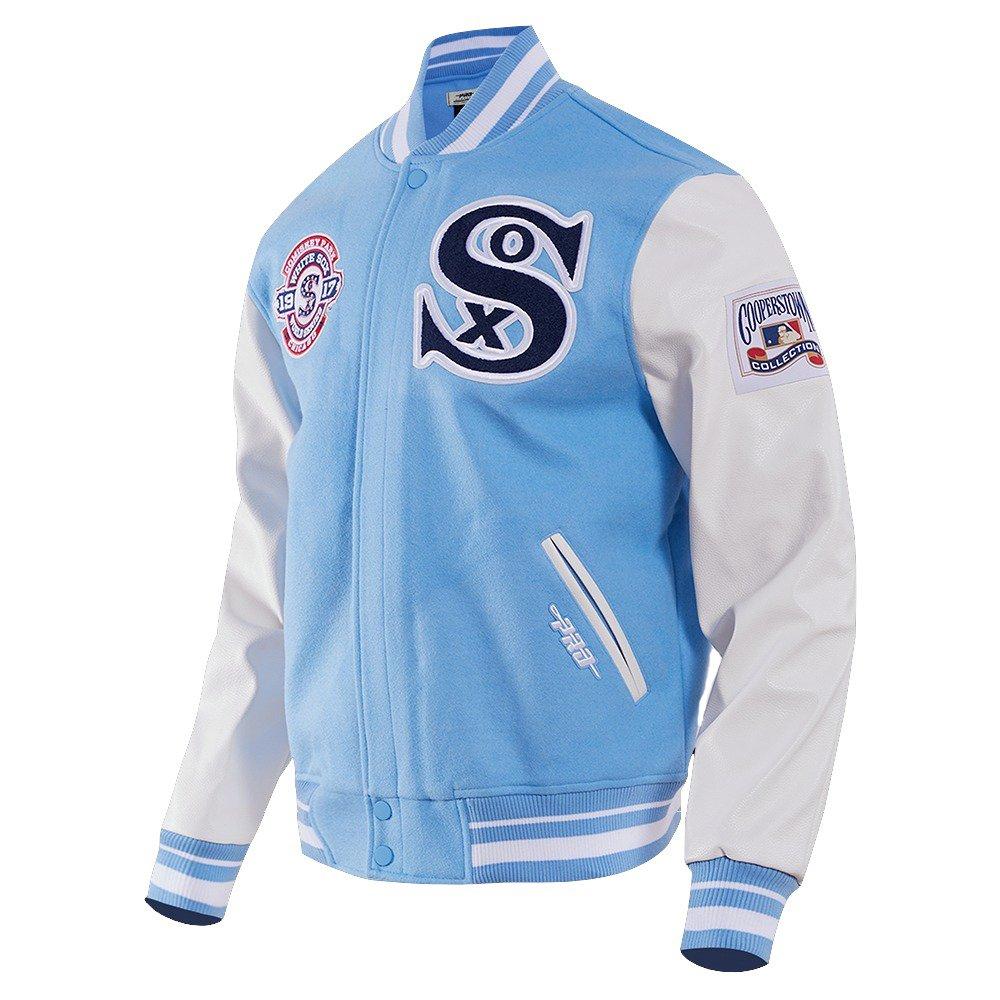 Pro Standard Men's MLB Chicago White Sox Retro Classic Rib Wool Varsity Jacket - Blue/White - BLUE/WHITE Thumbnail View 3