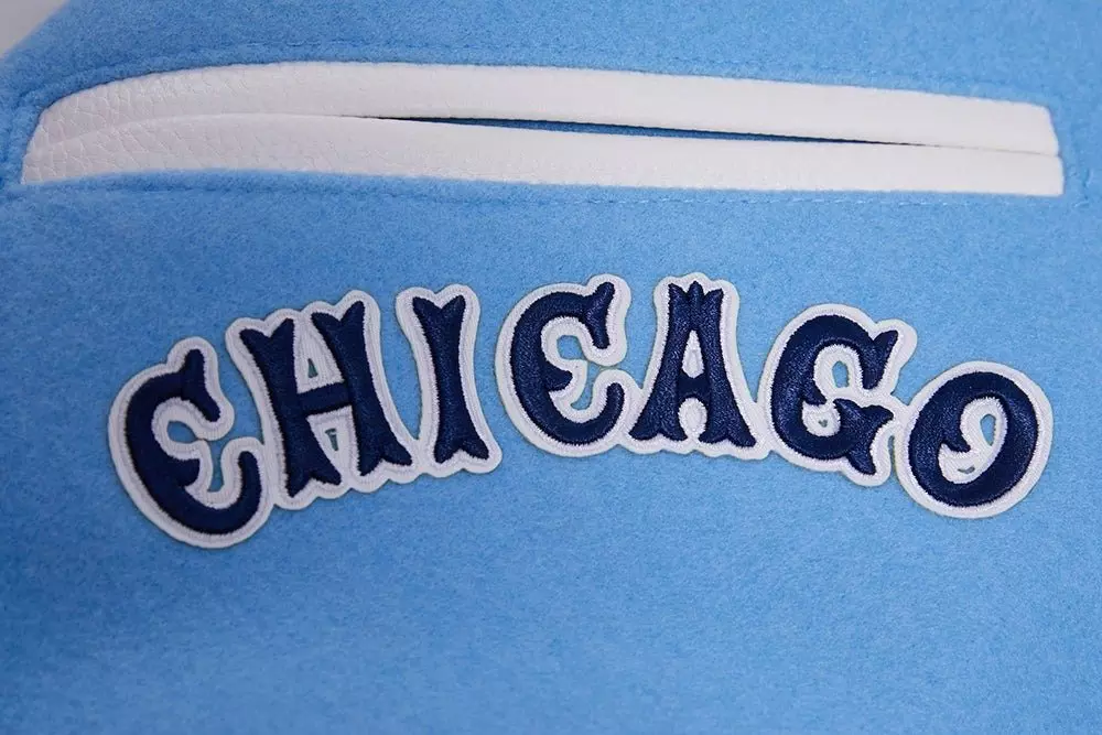 Pro Standard Men's MLB Chicago White Sox Retro Classic Rib Wool Varsity Jacket - Blue/White - BLUE/WHITE