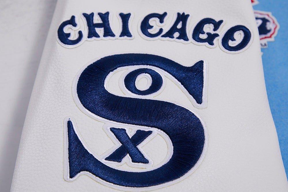 Pro Standard Men's MLB Chicago White Sox Retro Classic Rib Wool Varsity Jacket -Blue/White - BLUE/WHITE Thumbnail View 8