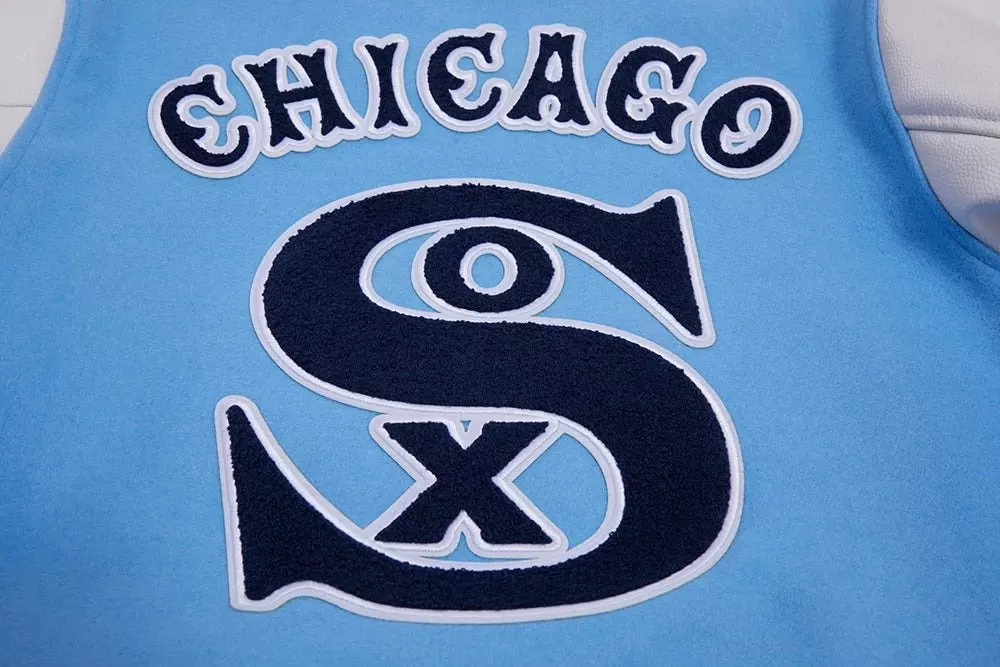 Pro Standard Men's MLB Chicago White Sox Retro Classic Rib Wool Varsity Jacket -Blue/White - BLUE/WHITE